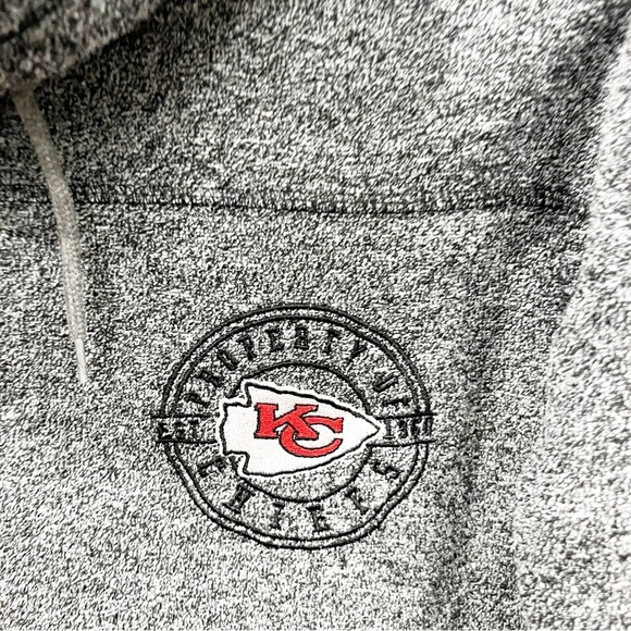 NFL Long Sleeve Pullover Women's Medium Kansas City Chiefs Gray Funnel Neck - Picture 6 of 9